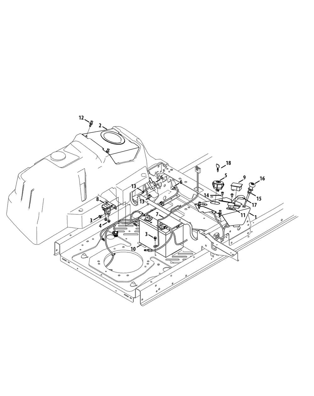Electrical Diagram and Parts List for Z-FORCELZ54 (17AIDAGC-17AIDAGC010)(2014) Cub Cadet Lawn Tractor